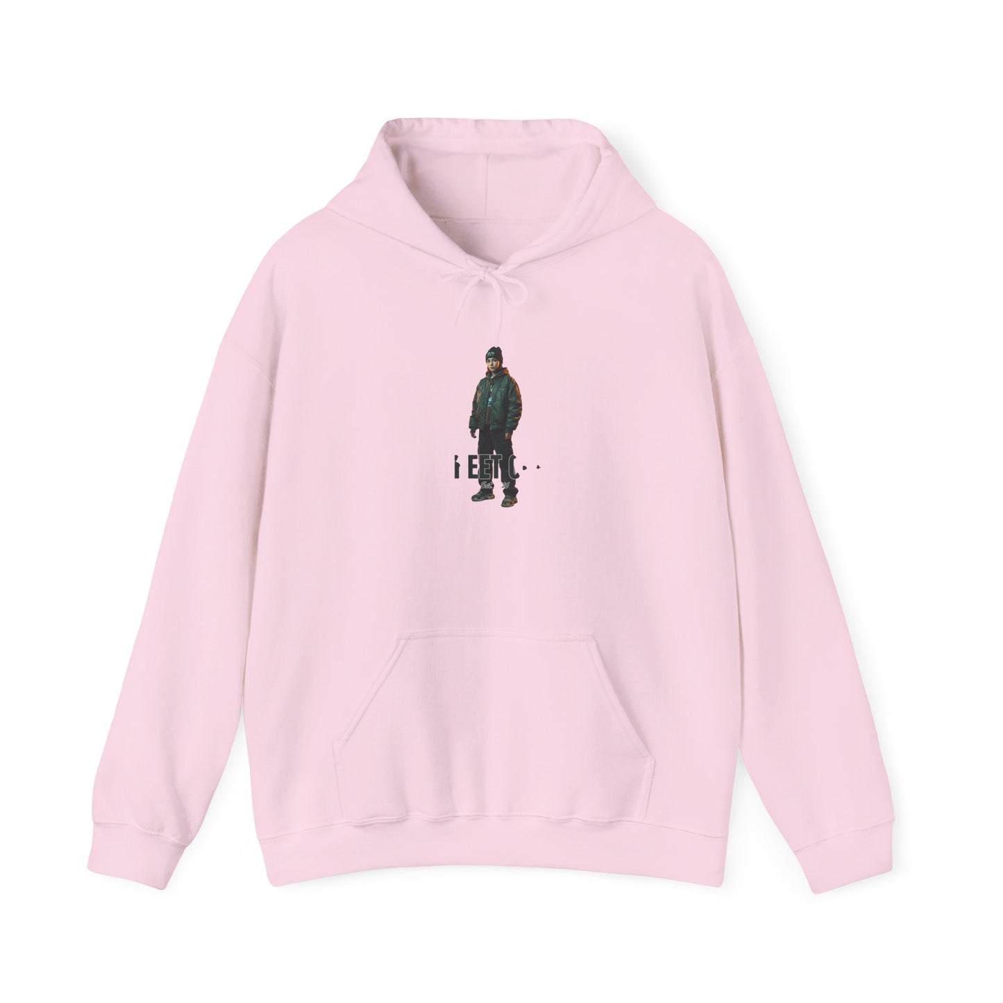 Minimalist Skate Graphic Hoodie — Small Center Skateboarder Design