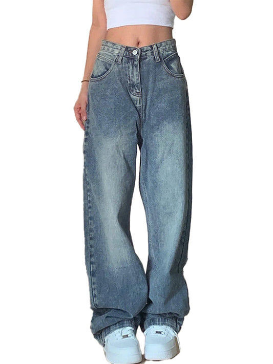 Loose Boyfriend Vintage Jeans - Women's Y2K Denim