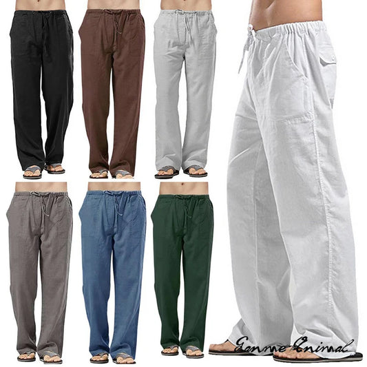 Linen Wide Leg Yoga Pants