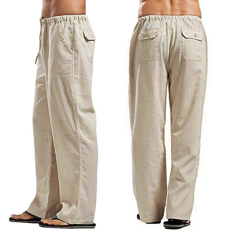 Linen Wide Leg Yoga Pants