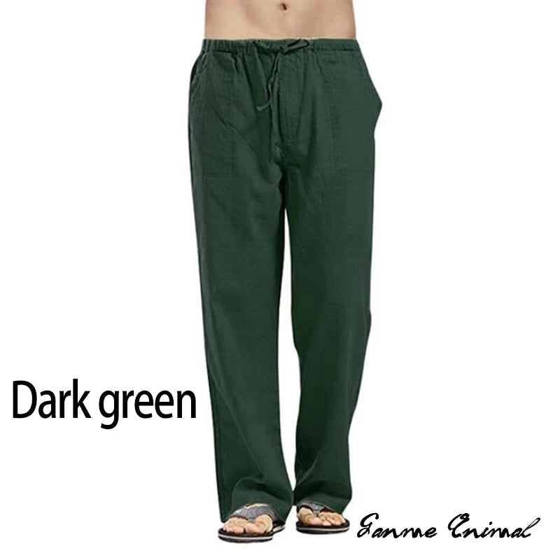 Linen Wide Leg Yoga Pants