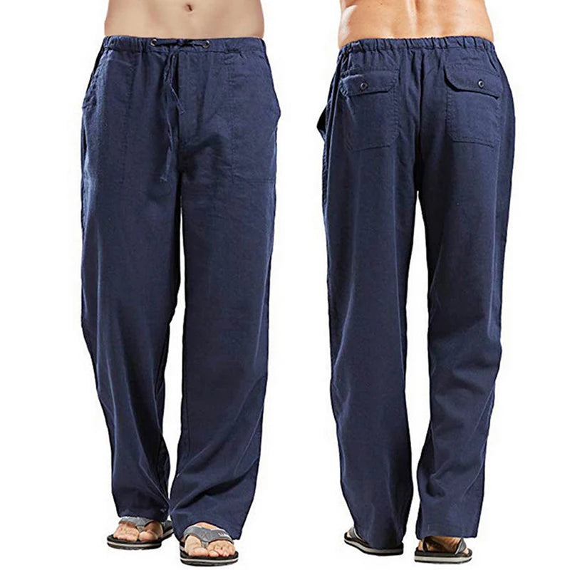 Linen Wide Leg Yoga Pants