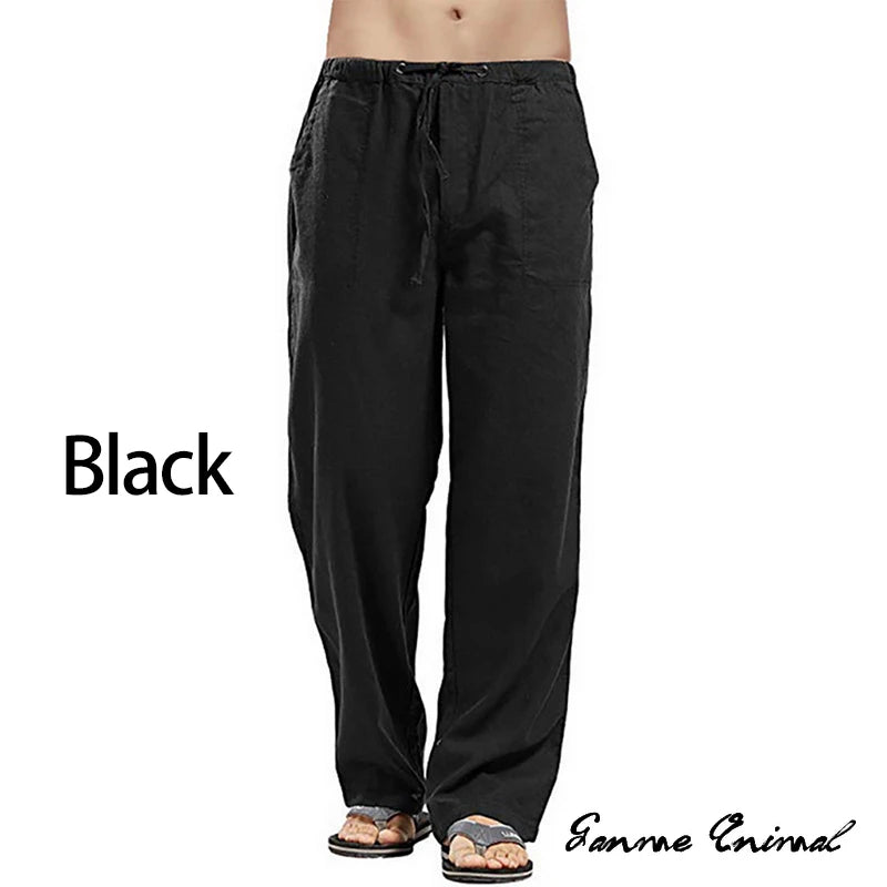 Linen Wide Leg Yoga Pants